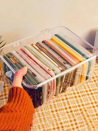 1pc/2pcs Stylish Jewelry Storage Box, Elegant Flip-Top Transparent Dust-Proof Organizer Perfect For Hair Clips, Headbands, And Elastic Bands, Versatile Stackable Storage Solution For Drawers, Vanity, And Bathroom, Ideal Girlfriend Gifts For Christmas, Thanksgiving, New Year, And Valentine's Day, Enhance Your Space With Functional Chic Decor