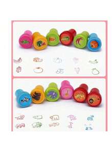1/10/20/30 Children's Automatic Ink Stamps Are Randomly Selected As Christmas Decorations. Teachers Encourage Stamps To Be Paired With Cartoon Patterns, Cute Animals, Numbers, And Letters. Random Combinations Are Suitable For Holiday Stamp Combinations, Party Gifts, Classroom Rewards, Gift Bags, Carnival Prizes (Random), Christmas,Back To School