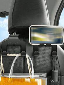 4 Stücke universelle Auto Haken, Kopfstützen Haken Aufbewahrung Aufhänger Auto Rücksitz Organizer Halterung Handyhalter Auto Innenausstattung Zubehör Auto Zubehör Schulsachen Schulzubehör Rückkehr zur Schule Universitätsstudenten