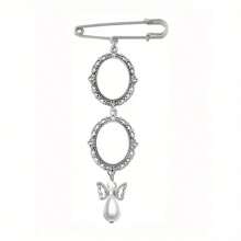 1pc Customizable Zinc Alloy Photo Clip Pendant With Wings Charm, Lace Oval Frame Blank Photo Pendant Suitable For Wedding, Wedding Party And Special Occasions Dress Accessories Pin For Clothes Bag Charm School Office Accessories Shirts Jacket Jewelry Halloween Clothes Pin Funny Cute Teacher Gifts Halloween Accessories Teachers Day00 Costume Accessories Bag Charms Christmas