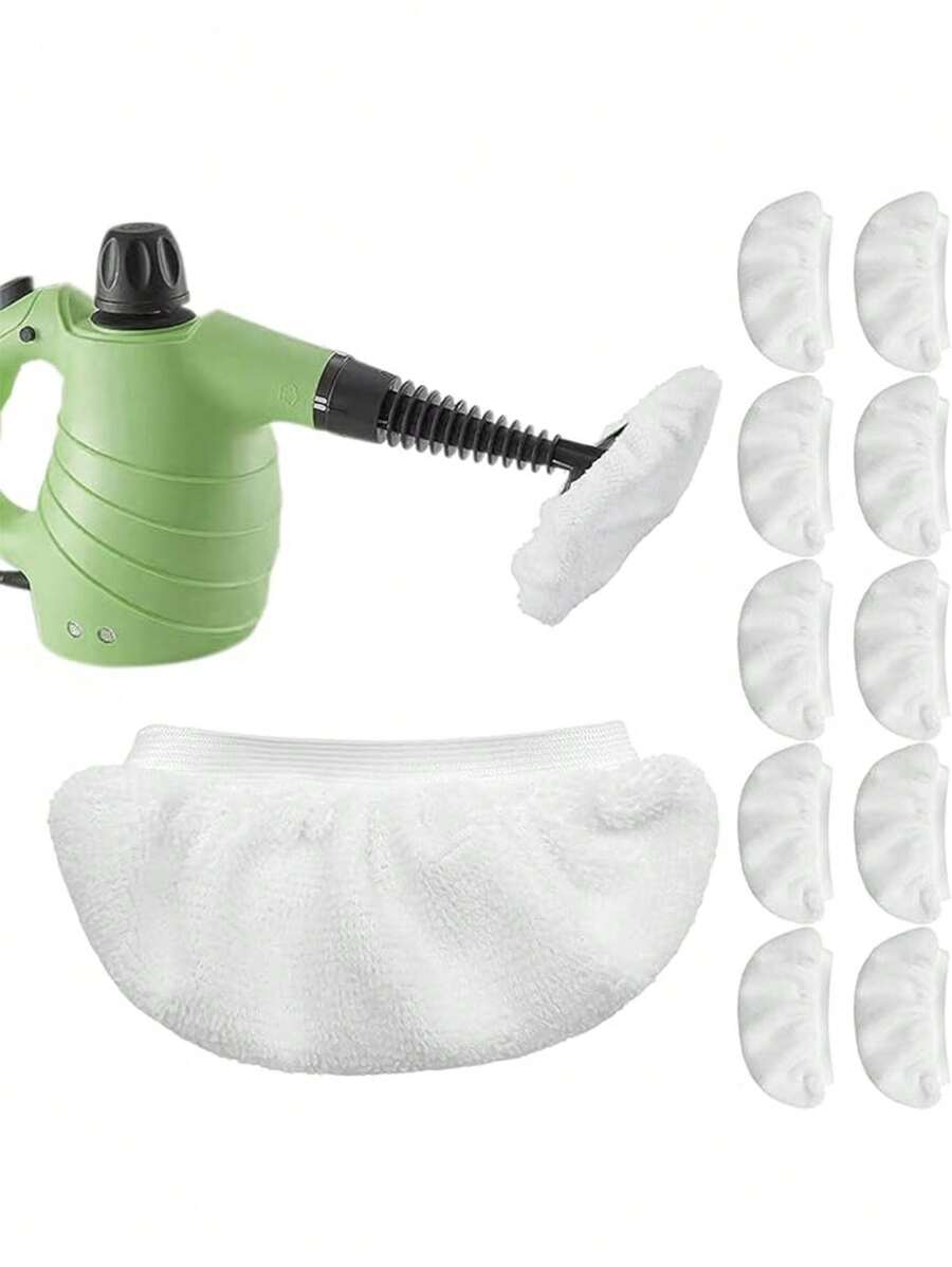 1pc/3pcs/5pcs/10pcs Universal Steam Mop Pads, Reusable Washable Microfiber Cloths For Steam Cleaner Mops - White - View 1