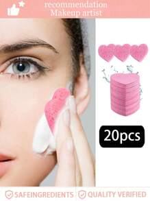 10/20 Pack Compressed Facial Sponge, Facial Cleaning Sponge, Professional Beauty Spa Sponge, Used For Facial Cleaning, Exfoliating Facial Mask, Makeup Removal, Suitable For Travel And Home Use, A Variety Of Lovely Shapes To Choose From