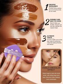 30pcs Makeup Powder Puff Set, Including: 6 Liquid Makeup Sponges+6 Mini Liquid Makeup Sponges+6 Triangular Powder Puffs For Powder And Makeup Sets+6 Air Cushion Powder Puffs For Facial Makeup+6 Mini Love Powder Puffs For Facial Concealer Cream, Foundation Cream Mixed Sponge - Multi-Color Makeup Sponge