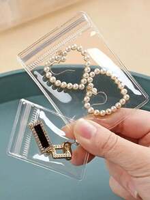20pcs Heart-Shaped PVC Plastic(Polyvinyl Chloride) Jewelry Organizer Boxes, Anti-Oxidation Earring, Necklace, Bracelet Storage Pouches