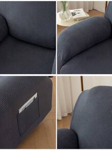 1PC/2pcs/3pcs,Corn Velvet Chivas Recliner Sofa Cover, High Elastic Dustproof Cat PAWS Soft Sofa Cover, Suitable For Living Room Bedroom And Other Decorative Supplies, Suitable For Home Use - Dark Grey - View 8