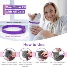 1pc Calming Collars For Cats, Adjustable Silicone Pheromone Diffuser Neckbands, Clinically Proven To Reduce Stress & Anxiety, Waterproof Design, With 60 Days Wear For All Cat Sizes,Cat Calming Collar For Anxiety, Efficient Relieve Anxiety Stress
