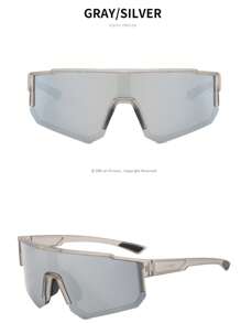 POLASUP 1pc Baby Pink Polarized Coated Lens Geometric Gradient Color Motorcycle Bicycle Nylon TR90 Material Frameless Women Men's Sports Glasses, Breathable And Ventilated, Suitable For All Seasons, Wind/Rain/Mosquito Protection, Impact Resistant (TR90 Melting Point Around 220°C, Molecular Structure Stable, With Memory And Elasticity, Quickly Recovers Original Shape After External Force Compression Or Twisting, Not Easy To Break, Suitable For Sports Or High Frequency Daily Use Scenarios) Autumn Accessories Goggles