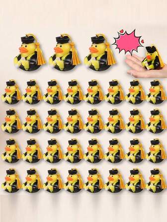 10pcs Silicone Duck Graduation Gifts,Graduation Party Gifts Silicone Duck, Cake Decorating, For Graduation Party, Pool Party, Giveaway, Theme Party Favors