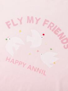 Annil Children's Clothing For Girls Tween Girl Short-Sleeved Homewear Set Summer
