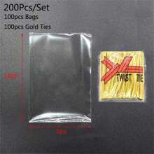 50/100 piezas Bolsas de celofán transparentes y de colores, bolsas de plástico OPP transparentes para empaquetar caramelos, chupetes, galletas, regalos, favores de fiesta, suministros de hornear