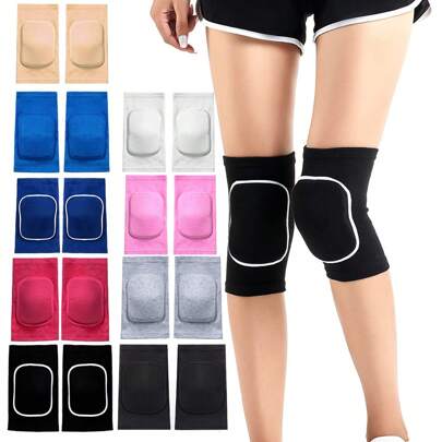 1 par de rodilleras para mujeres y hombres, rodilleras para baile, lucha, baloncesto, apoyo suave para la rodilla, protector de rodilla para entrenamiento, accesorios de gimnasio, rodilleras deportivas, rodilleras de gimnasio