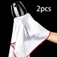 1 件装超细纤维无纺布玻璃抛光布，适用于玻璃器皿、镜头、眼镜、相机、珠宝、窗户和餐具 - 无损清洁干毛巾