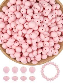 100Pcs Silicone Round Beads 12mm Mix Color Silicone Beads Charm Colorful Loose Spacer Jewelry Beads DIY Craft Beads For Making Necklace Bracelet Lanyard Keychain Accessories