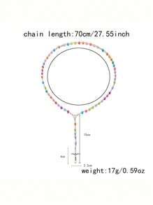 Premium Colored Beads, Virgin Cross, Pendant Necklace, Long Chain, Tassel Inspired Versatile Necklace