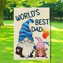 1 Piece, Happy Father's Day Garden Flag, Father's Day Holiday Porch Sign, I Love Dad Print Double Sided Yard Flag, Lawn Flag, Home Decor, Outdoor Decor, Yard Decor, Garden Decor 12 By 18 Inches Gifts Birthday Graduation