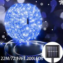 1 件户外太阳能管绳 LED 灯花园圣诞装饰仙女灯串 7M 50Led 户外婚礼派对 LED 灯白色户外灯仙女灯、户外圣诞装饰、太阳能圣诞灯、户外圣诞灯（蓝色） - 藍色 - 查看 13