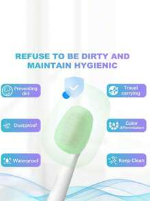 1pc Soft Toothbrush Covers,Portable Toothbrush Head Holder Covers, Toothbrush Protective Case, Toothbrush Head Protector Cap, Silicone Toothbrush Covers,Travel Toothbrush Head Covers,Soft, Scrunchable, And Travel-Ready For Home And On-The-Go Travel Essentials Travel Accessories Travel Must Haves