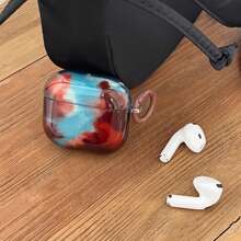 蓝、红、棕扎染渐变耳机盒+挂绳套装，兼容苹果Pro 3/Pro 2/Pro 4/3/2，使用前请撕掉保护膜。 - 藏蓝色 - 查看 6