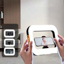 Luce ad anello LED portatile per smartphone - Luce circolare portatile di riempimento con morsetto regolabile, regolazione della temperatura di colore fino a 8500 K, espansione multiinterfaccia, ideale per selfie, live streaming e registrazione video, Luce ad anello per telefono adatta per selfie e live streaming, Luce portatile per selfie