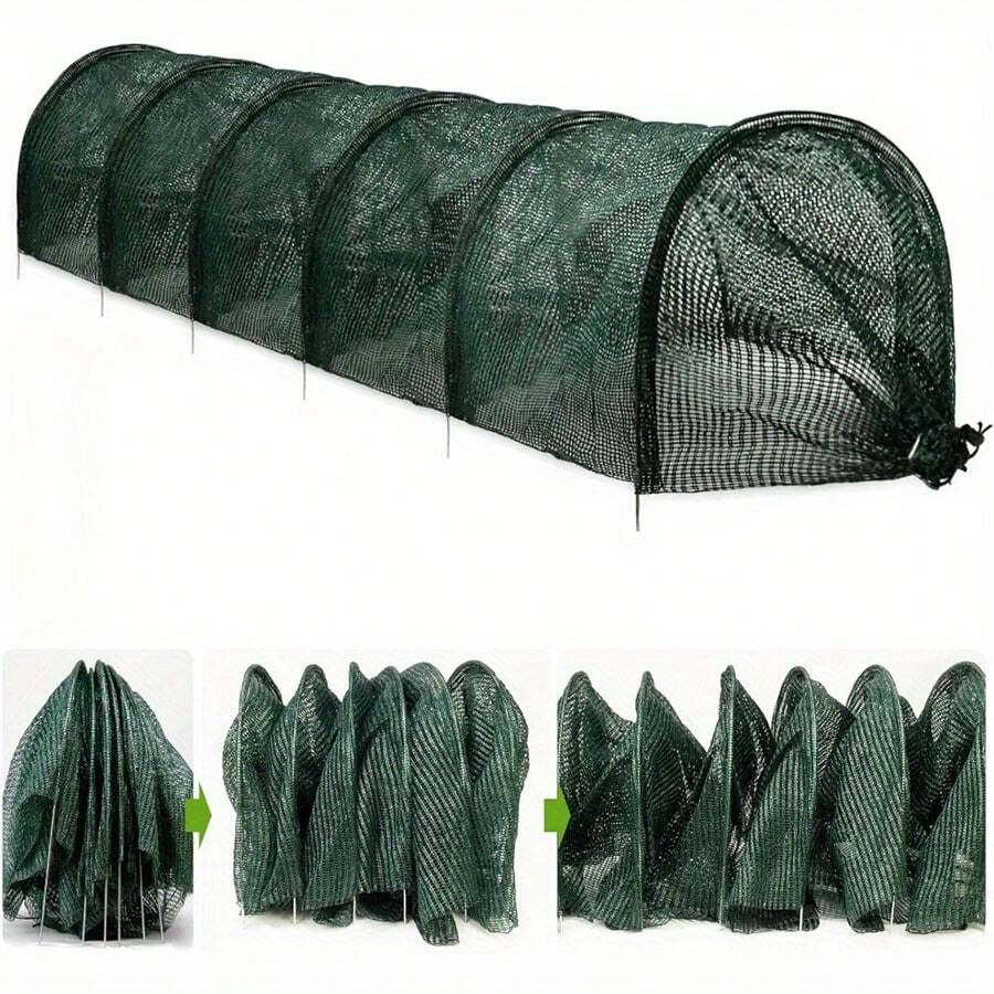 Lưới che nắng nhà kính và vườn di động 2 trong 1 dài 10ft - Tháo lắp nhanh, cung cấp bóng râm và bảo vệ nhiệt cho rau và cây trồng, lưới che chống sương giá cho cây trồng trong vườn