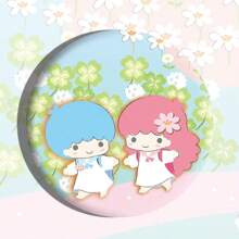 Sanrio 1 pièce Insigne à bulles des personnages Sanrio, broche dessin animé en alliage d'étain de 5,8 cm, accessoire