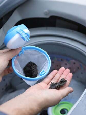 可重复使用的洗衣机清洁球、防起球衣物除毛器过滤网、洗衣机宠物毛发捕捉器、洗衣除毛刷、清洁用品、家用小工具