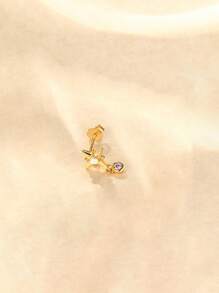 1Pc Mini Octagonal Star 925 Sterling Silver Earring For Women Vintage Piercing Stud Earring Suitable For Wedding  Bridal Jewelry