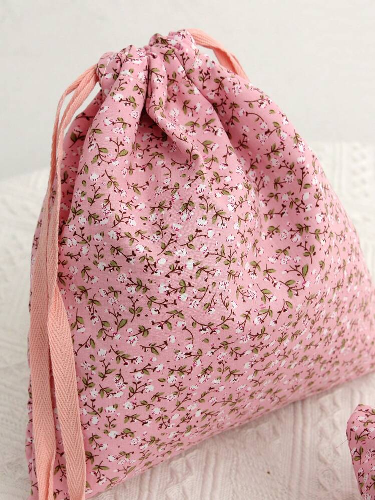 1 Stück frischer Blumen Zugband Kosmetiktasche, große Kosmetiktasche, Make-up Taschen, Kulturtasche zum Organisieren für Frauen, Kulturtasche zum Reisen, wiederverwendbare Produkt-Taschen, Musselin Taschen mit Kordeln zum Einkaufen und Lagern, Geschenke, Gymnastik-Grifftasche, Kunststoff-Grifftasche, Zugband-Tasche, abstrakte Kunst Beutel, Athleten Seilsack für Griffe, Schuhe, Handtücher und Alltagsgebrauch, Schmuckbeutel für Hochzeitsfeier Gastgeschenke - Pink - Übersicht 7