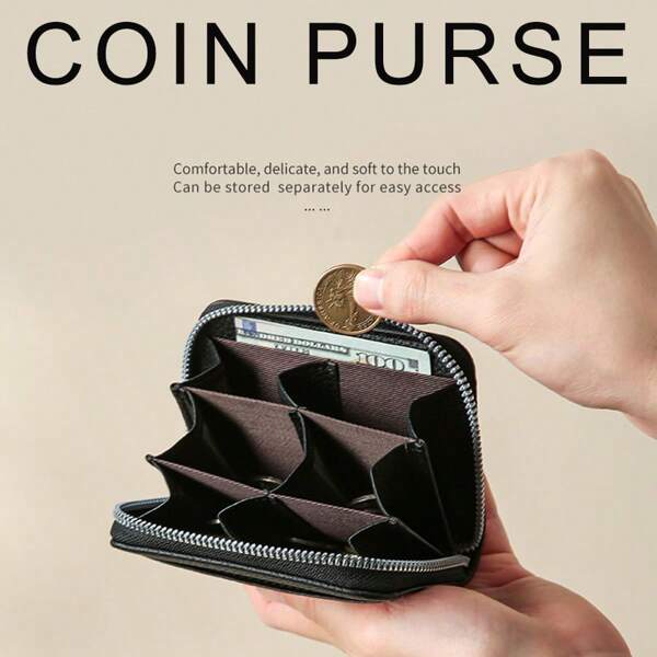 PU Style! Coin Purse Ins Korean Fashion Coins Case Mini Wallet Short Wallet Purse For Women Wallet Purse Wallet Coin Wallet Wallet