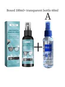 100ml Eye Cleaner, 60ml Two Styles Of Glasses Cleaner, Equipped With Special High-Elastic Glasses Cleaning Cloth, Easy To Carry When Going Out, Party, Outing, Business Trip, Camping, Life, Beach Leisure, Anti-Fog Spray For Glasses, And Lens Cleaning Spray For Clear Vision.(New And Old Models Are Shipped At Random.)