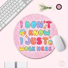 Mouse pad fofo com base de borracha antiderrapante, almofada de mesa decorativa adequada para mouse de computador sem fio, escritório e casa, presente adorável para mulheres e meninas