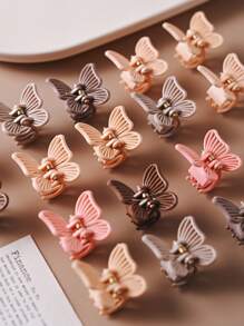 30 piezas de pasadores de pelo con mariposas de colores primaverales, accesorios de pelo adorables, delicados y únicos para flequillo delantero y laterales ondulados para mujeres