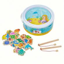 Wooden Fishing Game Digital Fishing Puzzle - Marine Life Children'S Fishing Game Mathematical Education Toys Montessori Materials Halloween, Christmas, Thanksgiving Gifts - Multicolor - View 8