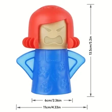 1pc Angry Mom Microwave Cleaner - Medium Strength, Removes Odors And Appliance Cleaner, No Electricity Needed, Multipurpose, For Kitchen, Bathroom, Car, Bedroom, Living Room Cleaning | Angry Mom Character | Eye-Catching Design