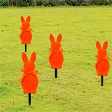 Easter Garden Stakes Cute Foam Bunny Outdoor Yard Signs Plant Pot Sticks For Outside Patio Lawn Decorations - 橘色 - 查看 6