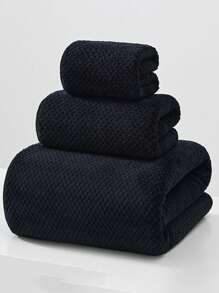 1 Stück einfarbiges Korallenfleece Handtuch, weich & saugfähig, schnelltrocknend, geeignet zum Haaretrocknen, Gesichtwaschen, Badezimmernutzung, unisex Duschhandtuch für Schönheitssalon, Hotel, Sport, Zuhause Essentials