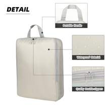 4PCS Portable Travel Storage Bag, Compression Storage Bag, Toiletry Cosmetics Clothes Compression Storage Bag, Twill Diamond Grid Storage Bag, With Double Zipper Compression Design To Save Space, For Sorting And Organizing Travel Luggage Items Home Bedroom Clothes Storage Organizer Closet Organization And Storage - Multicolor - View 12