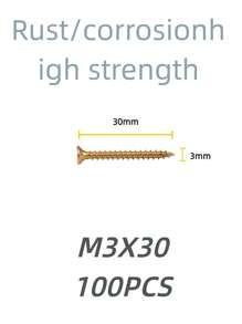 100 Peças de Pregos de Madeira com Fibra de Alta Resistência e Zinco Colorido, Tamanho M3, para Reparos de Marcenaria e Decoração Doméstica