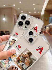 1 Stück individuell gestaltbare 3-Bild Kombination DIY TPU transparente Schutzhülle mit Linsenschutz, kompatibel mit Apple iPhone 16 Pro Max/16 Pro/15 Pro Max/14 Pro Max/13 Pro Max, A12/A13/A14/A15/A52/A54/A55, 13C, OPPO A15/A17, Honor X6A/X7B/X8B/X6, S23 Ultra/S24 Ultra, A52S, VIVO, OPPO, Redmi