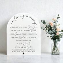 1 件“爱的记忆”亚克力标牌、“爱的记忆”标牌、纪念标牌、婚礼纪念亚克力标牌、“爱的记忆”婚礼标牌（8 * 10 英寸）