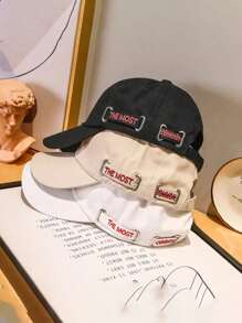 可调节女士棒球帽，刺绣设计，轻便防晒，休闲棒球帽，适合户外活动 - 彩色 - 查看 5