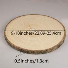 2Pieces 9-10 Inches Wood Slices Large Natural Wood Rounds Centerpiece Decoration Wood Circles Rustic Wood Slices For Centerpiece Decoration, Wedding, Party, Diy, Craft, Wood Decor - Wood Color - View 2