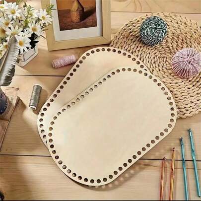 1 Wooden Woven Bag Bottom Round Woven Basket Wooden Base Blank Wooden Basket Bottom Molding DIY Basket Woven Crochet Supplies DIY Shoulder Bag