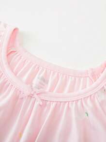 Annil Vêtements pour enfants pour filles, ensemble de vêtements d'intérieur à manches courtes pour préadolescentes, été