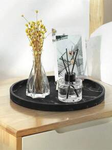 1pc/3pcs Round Marble Pattern Storage Tray, Bathroom Organizer Rack, Easy To Clean, Candle/Fragrance Holder, Silicone Vanity Tray, Jewelry Dish, Ideal For Liquid Soap, Shampoo, Spice Jars, Vase Mat In Home, Bathroom, Kitchen, Living Room, Coffee Table, Dining Room Plates Plate Kitchen Decor Trays Fruit Tray Tray Decor Gifts Birthday Graduation
