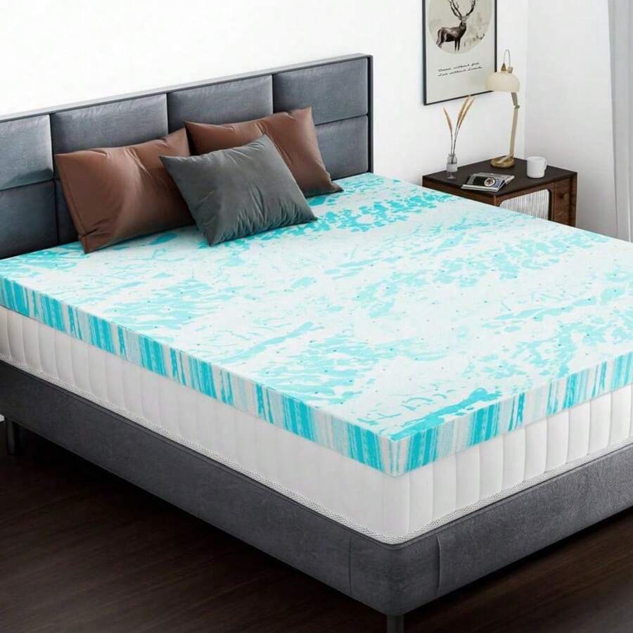 Sweet Furniture Plus Bedding Mattress Topper Memory Foam Mattress Breathable Topper For Christmas Gifts - 2 吋-TWIN - 查看 1