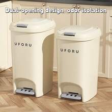 Grote prullenbak voor in de keuken met deksel, bedienbaar met voetpedaal, waterdicht voor badkamer/toilet, hoogwaardig design