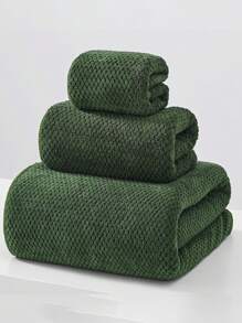 1 Stück einfarbiges Korallenfleece Handtuch, weich & saugfähig, schnelltrocknend, geeignet zum Haaretrocknen, Gesichtwaschen, Badezimmernutzung, unisex Duschhandtuch für Schönheitssalon, Hotel, Sport, Zuhause Essentials