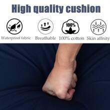 18 Inch Width Outdoor Couch Cushions, Patio Cushions For Outdoor Furniture, Bench Pad, Replacement Cushions For Outdoor Furniture, Garden Sofa Settee Couch Swing Pads With Zippered And Washable - Blue - View 5