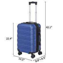 21" Spinner Carry-On Luggage Suitcase Wheels Expandable Travel Bag Hardside